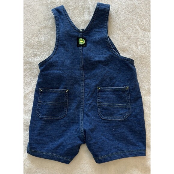 John Deere Baby Overall 6/9 months Jumper Soft Denim Stretchy Farm Truck Animals - Picture 4 of 9